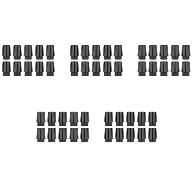 60Pcs Golf Ferrules Compatible with Irons 0.355 Inch Tip Irons Shaft Golf Club Shafts Sleeve Adapter,60 x Golf Ferrules,Black