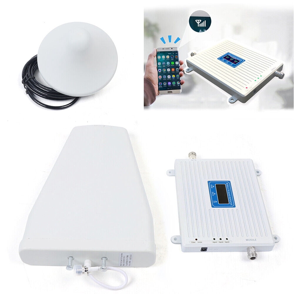 Mobile Signal Booster Amplifier 900/1800/2100 Gsm Dcs 2g/3g/4g Lte & Antenna Kit