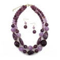 thumbnail image 2 of Xinyolin Layered Necklace Retro Jewelry Set - Double Strand Statement Hook Earrings for Party, 2 of 8