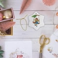 thumbnail image 6 of 3drose, Girl on a Swing, 3 inch Snowflake Porcelain Ornament, 6 of 7