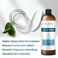 thumbnail image 5 of Glycerin Vegetable USP Grade by Velona - 8 fl oz | 100% Pure and Natural Carrier Oil | Hair and Face Moisturizer for Dry Skin, Bubble Bath, Glycerin Soap, Soap Base | Use Today - Enjoy Results, 5 of 6