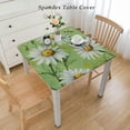 thumbnail image 2 of HAOXIT Print Tablecloth Floral Table Cloth Rectangle Green Flower Table Cover for Kitchen Dining Table Picnic Decoration Supplies 54''x54'', 2 of 7