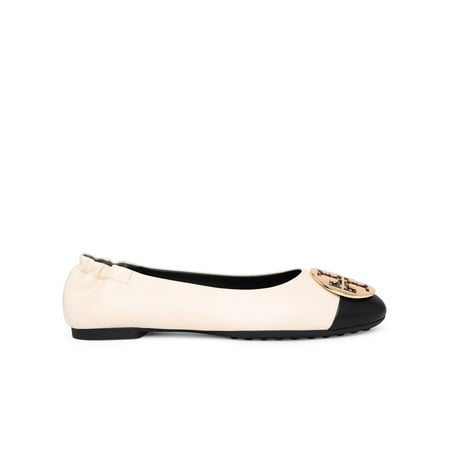 

Tory Burch Woman Claire Two-Color Leather Ballet Flats