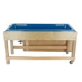 thumbnail image 2 of Sand and Water Activity Table with Drain Faucet, Storage Lid & Locking Casters, Birch Plywood Indoor Sensory Table, 2 of 10
