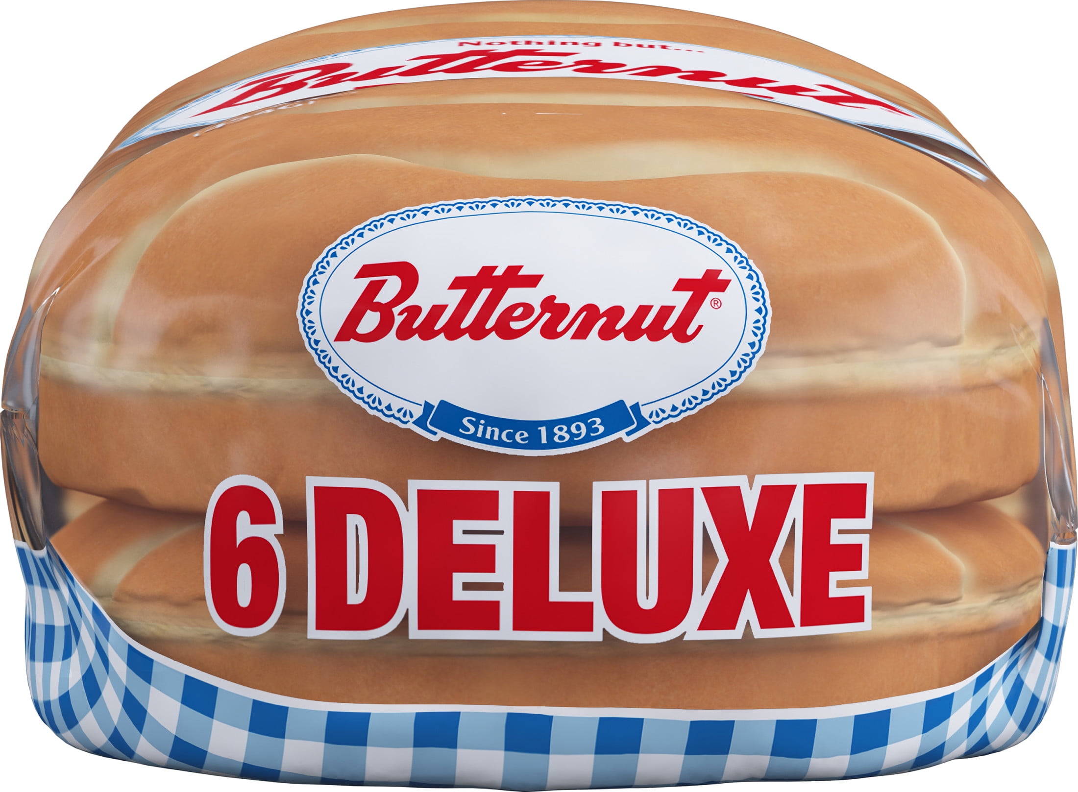 Butternut White Deluxe Buns, 16 oz, 6 Count