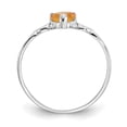thumbnail image 2 of 10K White Gold Polished Geniune Citrine Birthstone Ring, 2 of 4