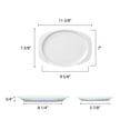 thumbnail image 2 of Excellante Nustone White Melamine Dinnerware Collection 11.5 inch x 7.5 inch, Rectangular Platter, Comes in Dozen, 2 of 2