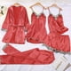 thumbnail image 5 of Pijamas de cinco piezas, ropa interior sexy, pijamas sexys, ropa de dormir, ropa de casa para mujer, pijamas de seda, 5 of 5