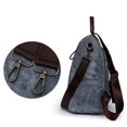 thumbnail image 4 of Backpack Fashion New Pattern Solid Color Retro Large Capacity Practical Zipper Casual Purpose Shoulder Bag Leather Laptop Backpack, 4 of 7