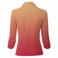 thumbnail image 2 of Vedolay Fall Tops for Women Womens Oversized Casual Long Sleeve Single Button Office Business Jackets Blazer,Orange L, 2 of 5
