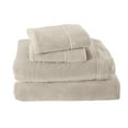 thumbnail image 5 of Great Bay Home Solid Velvet Plush Warm and Cozy Fleece Sheet Set (Queen, Stone Grey), 5 of 7