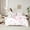 Pink White C, variant on jejeloiu Girl Personalized Gifts 7-Piece Bedding Comforter Set,Pink Letter C King Bedding Sets,Cute Bow Bowknot Bed Sheets For Princess,Lightweight Room Decoration Reversible