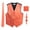 Coral, variant on Men's Formal 4pc Satin Vest Necktie Bowtie and Pocket Square