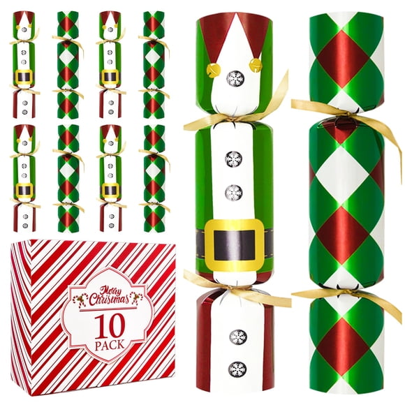 Party Favor Jorfin, paquete de 10 obsequios de mesa navideños de 25 cm, sin roturas