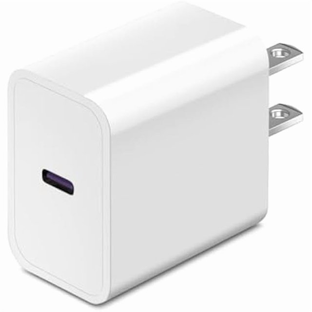 Chenchen USB C Charger Block for Apple Watch Series iPhone 17 16 15 Cube, iPad Chargers Box, iWatch Charge Brick, Wireless Charger Pad, 20W Power Adapter Type C Fast Charging Plug 1-Pack White