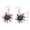 A003- D, variant on Dangle Drop Earrings, Independence Day American Flag Design Jewelry, 1.2X0.1 in 2D Flat Acrylic Cross Earrings, Patriotic Usa Flag Themed Ear Accessories for Women, Lightweight