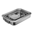 thumbnail image 6 of Stainless Steel Deep Roasting Tray Oven Pan Grill Rack Baking Roaster Tin Tray, 6 of 8
