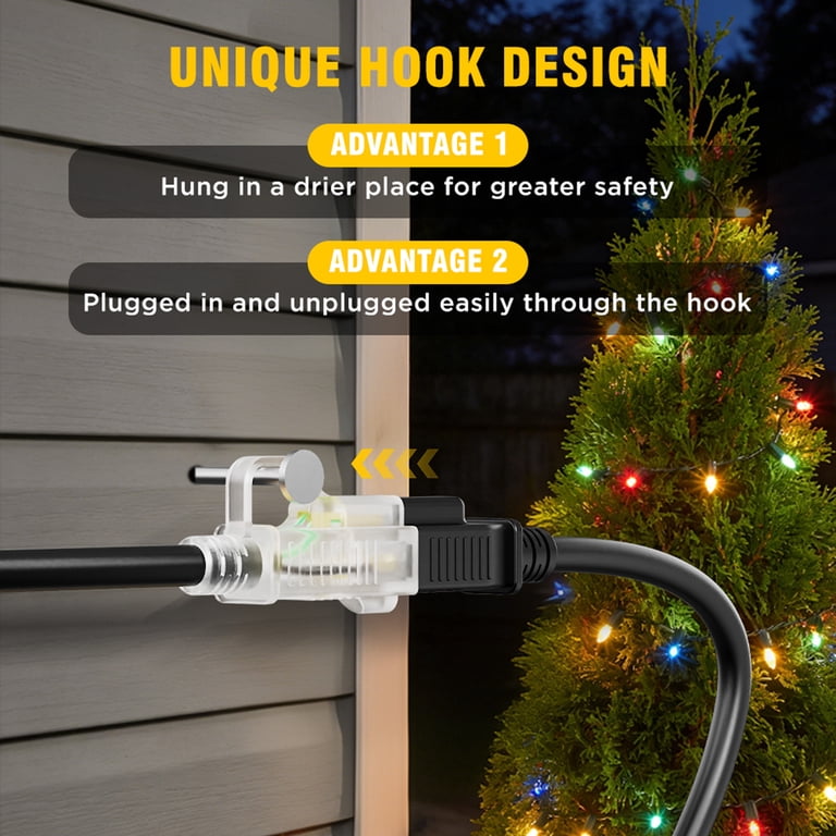 ZAZFO 25 Ft 12 AWG Heavy Duty Outdoor Extension Cord photo 6