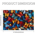 thumbnail image 2 of Placemats Set of 4 Heat-Resistant Rectangle Place Mats Vintage Art Butterfly Washable Plastic PVC Dining Table Mat Non-Slip Wipeable Woven Vinyl Placemat for Kitchen Patio Table Decor, 2 of 7