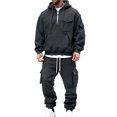 thumbnail image 3 of Dvprdro Tracksuit for Men 2 Piece Sets with Pockets Athletic Casual Hooded Sweatshirts and Joggers Cargo Loose Fit Sweatsuit Outfits, 3 of 7