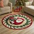 thumbnail image 4 of DAMAI Christmas Santa 3D Rug – Christmas Optical Illusion Rugs, Santa Claus Quilted Round Rug, Decorative Rugs with Depth Pattern for Holiday Entryway Living Room Bedroom Christmas Decor(15.75 Inch), 4 of 6