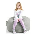 thumbnail image 3 of Big Joe Fuf Small Foam Filled Bean Bag Chair, Gray Plush, Soft Polyester, 2 feet, 3 of 8
