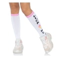 thumbnail image 3 of Leg Avenue Lick Me Knee Socks Ribbed Athletic Novelty Socks For Women, 3 of 4