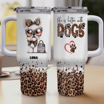 Personalized Dog Tumbler with West Highland White Terrier Dog’s Name – Custom Travel Coffee Cup 40oz, Travel Coffee Cup, Gift for Mother's day, Father's day, Christmas sI0gVm