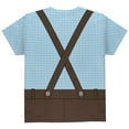 thumbnail image 2 of Oktoberfest Lederhosen Costume German Brown Suspenders All Over Youth T Shirt Blue YLG, 2 of 2