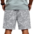 thumbnail image 4 of Satingcolo Mens Mesh Camo Graphic Shorts Vintage Designer Workout Shorts Casual Cool Streetwear Waist Pants Gray M, 4 of 6