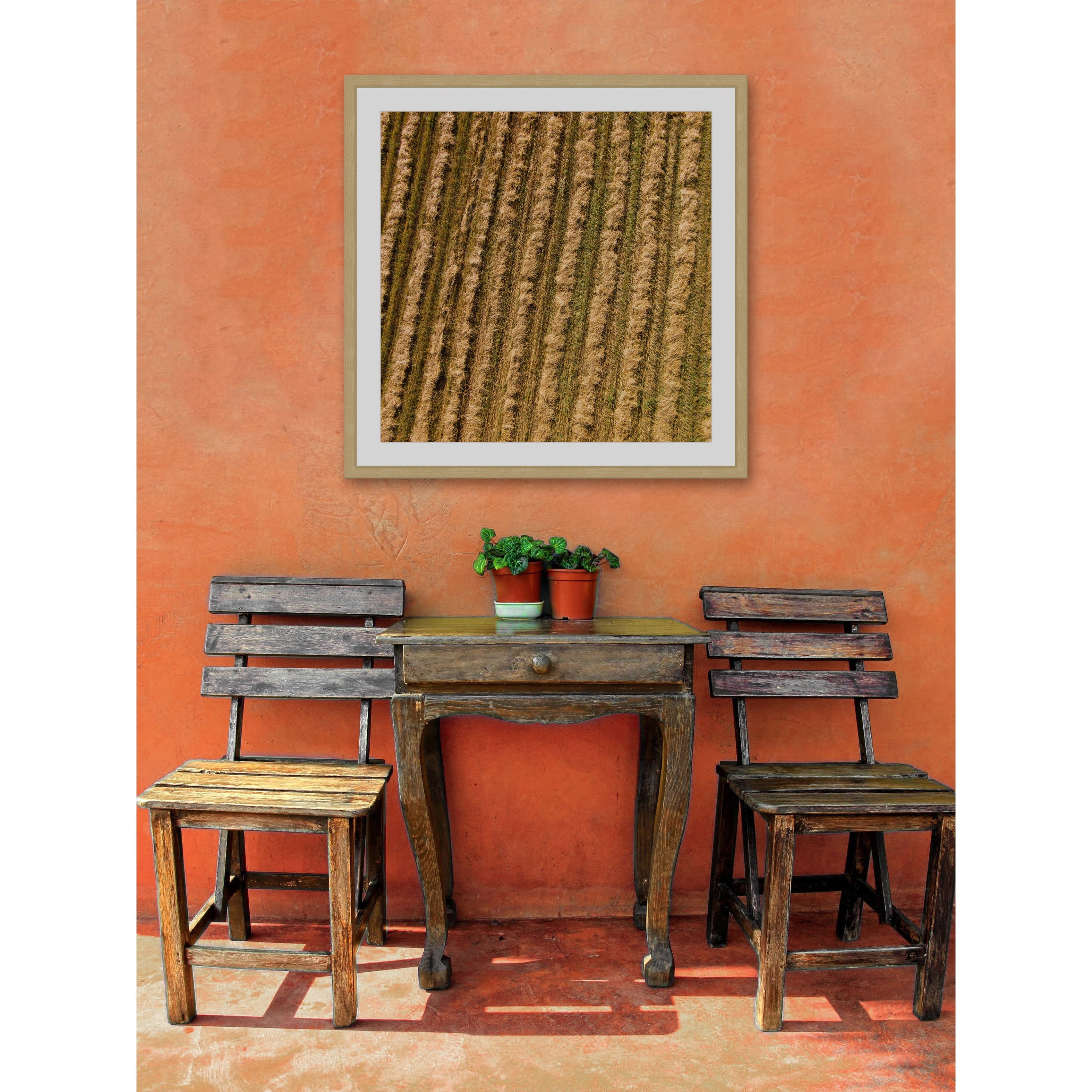Marmont Hill "Tilled Field" By Karolis Janulis Framed Painting Art Print, 24.0" x 1.5"