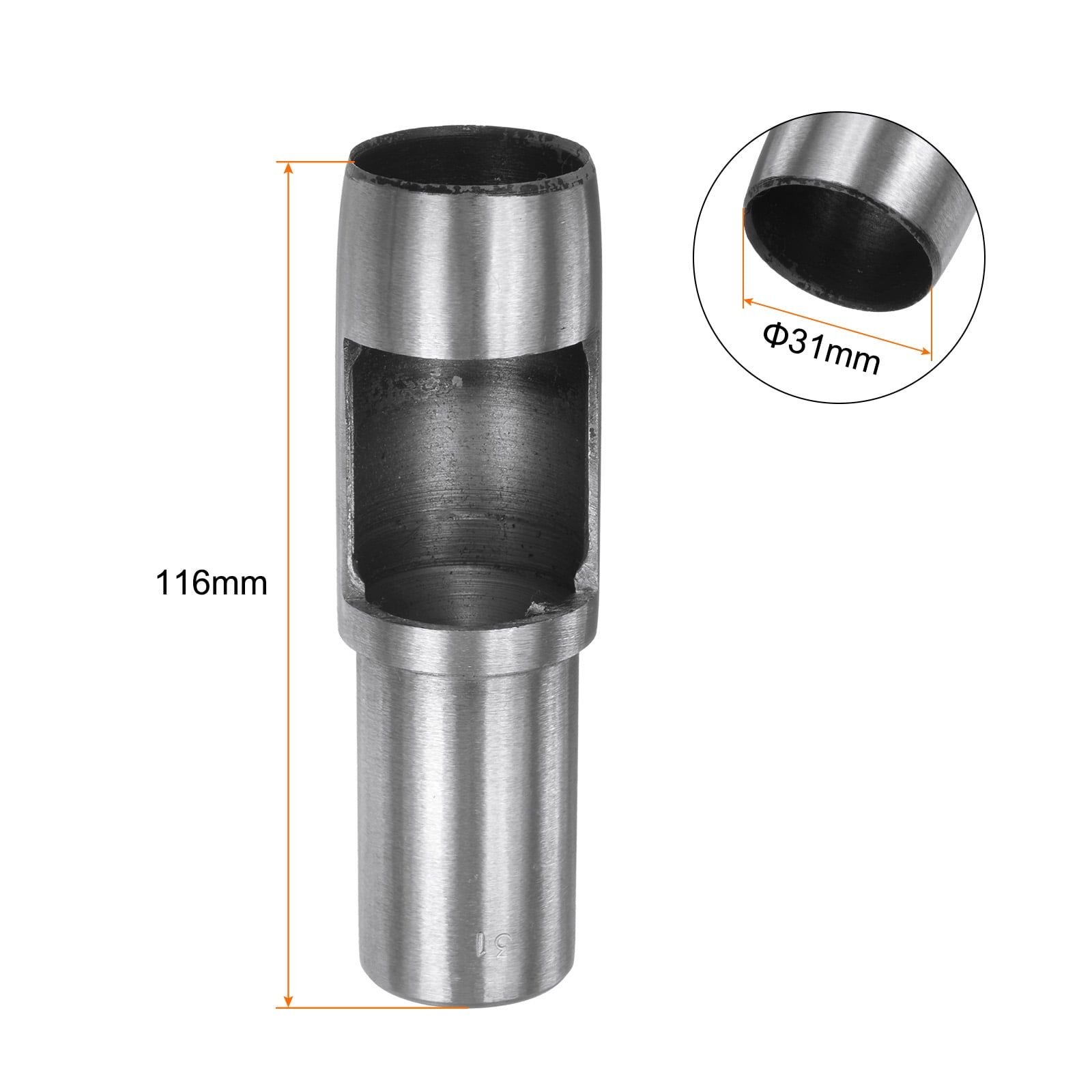 Uxcell Hollow  Punch Tool 31mm Hole Punch Carbon Steel for Watch Belts Leather