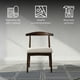 thumbnail image 3 of Ilios Innova | Paquete de 2 Sillas Nordico de Comedor, Estructura de Madera de Caucho Color Nogal, Asiento Tapizado en Beige, Estilo Mid Century Moderno, 3 of 9