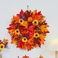 thumbnail image 5 of EUDIDV Creepy Tabletop Decor Thanksgiving Wreath Decoration Berry Maple Leaf Solid Color Wreat Halloween Figurines, 5 of 5