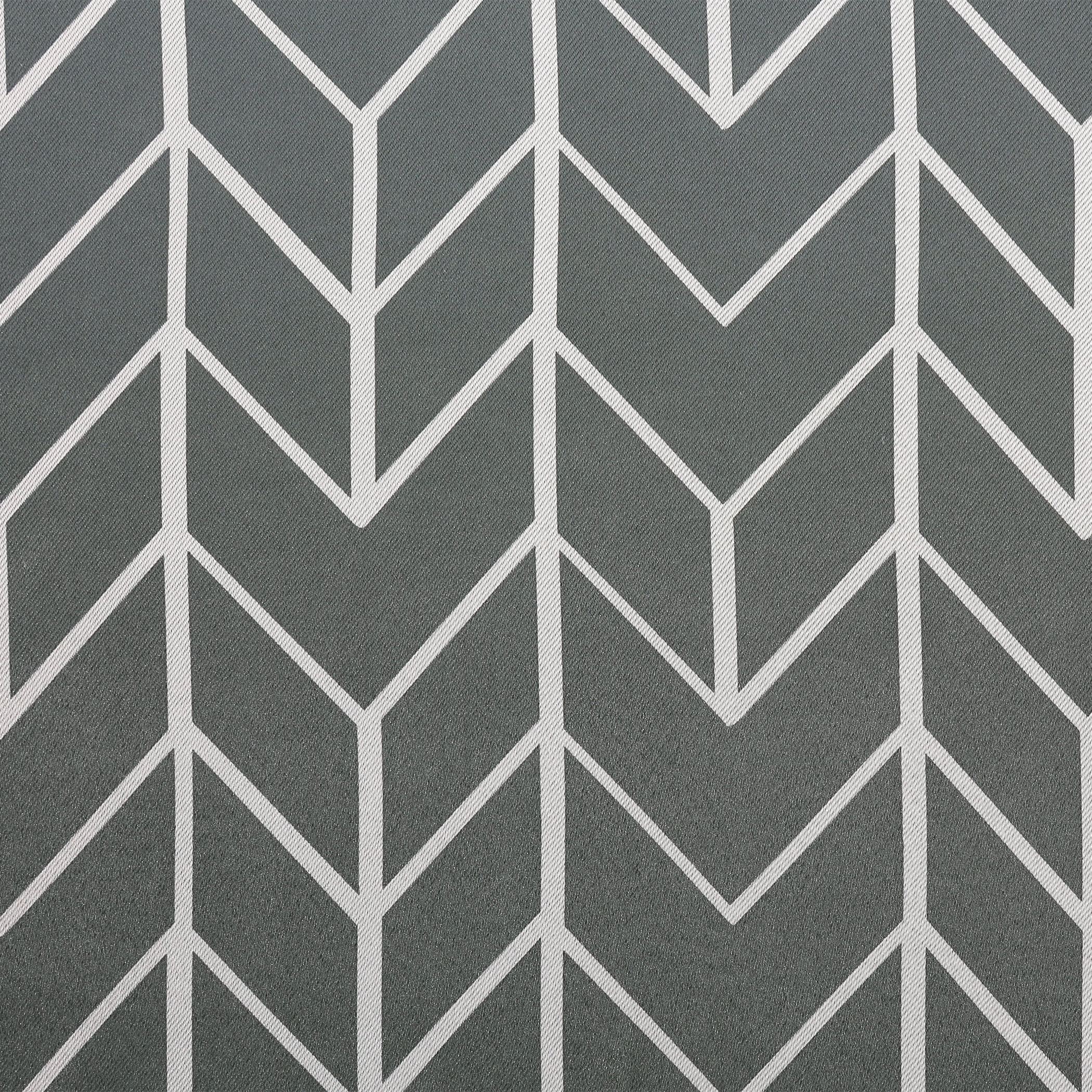 Sun Zero Kenwood Chevron Blackout Grommet Curtain Panel, 40"X84", Gray