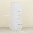 thumbnail image 3 of HOMCOM Classeur à 4 Tiroirs Armoire de Classement Verrouillable pour Formats A4 et Lettre, 3 of 10