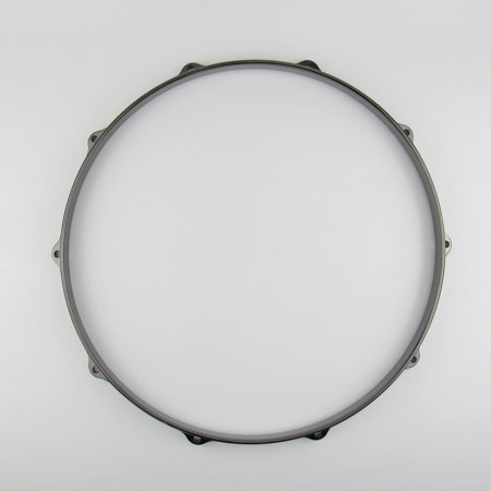 1 PC Die Cast 14" Snare Drum Hoop 10 Lug / Hole BLACK NICKEL TOP Batter Side