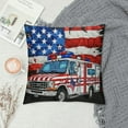 thumbnail image 2 of Red Blue White Costume Ambulance  Of July Proud Flag Throw Pillow, 2 of 5
