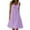 Purple, variant on Sevevn Womens Summer Round Neck Print Sleeveless Beach Dress Beach Vacation Clothes for Women Sky Blue XXXXXL