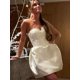 thumbnail image 2 of HH TRAF Vestido corto femenino de verano sin espalda, nuevo, liso, con lazo en la espalda, cremallera, sin mangas, diseño sin tirantes, vestido de noche para mujer, 2 of 5