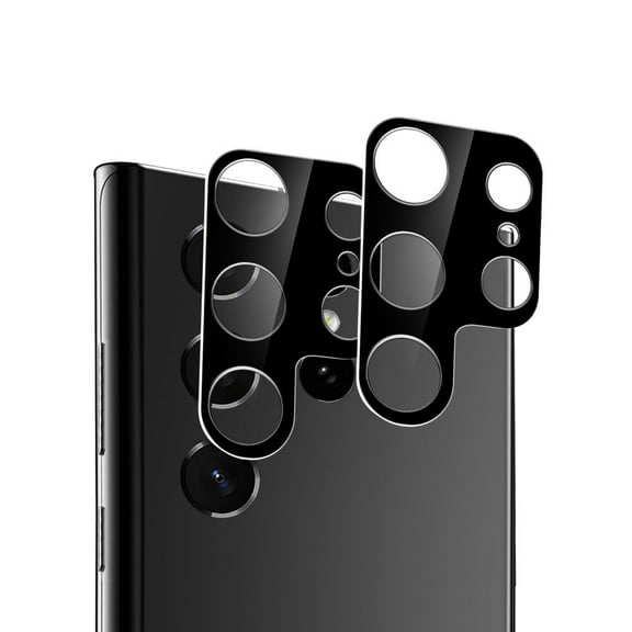Bemz Anti Glare Scratch Resistant Rear Camera Tempered Glass Lens Shield Protector for Samsung Galaxy S22 Ultra - Black