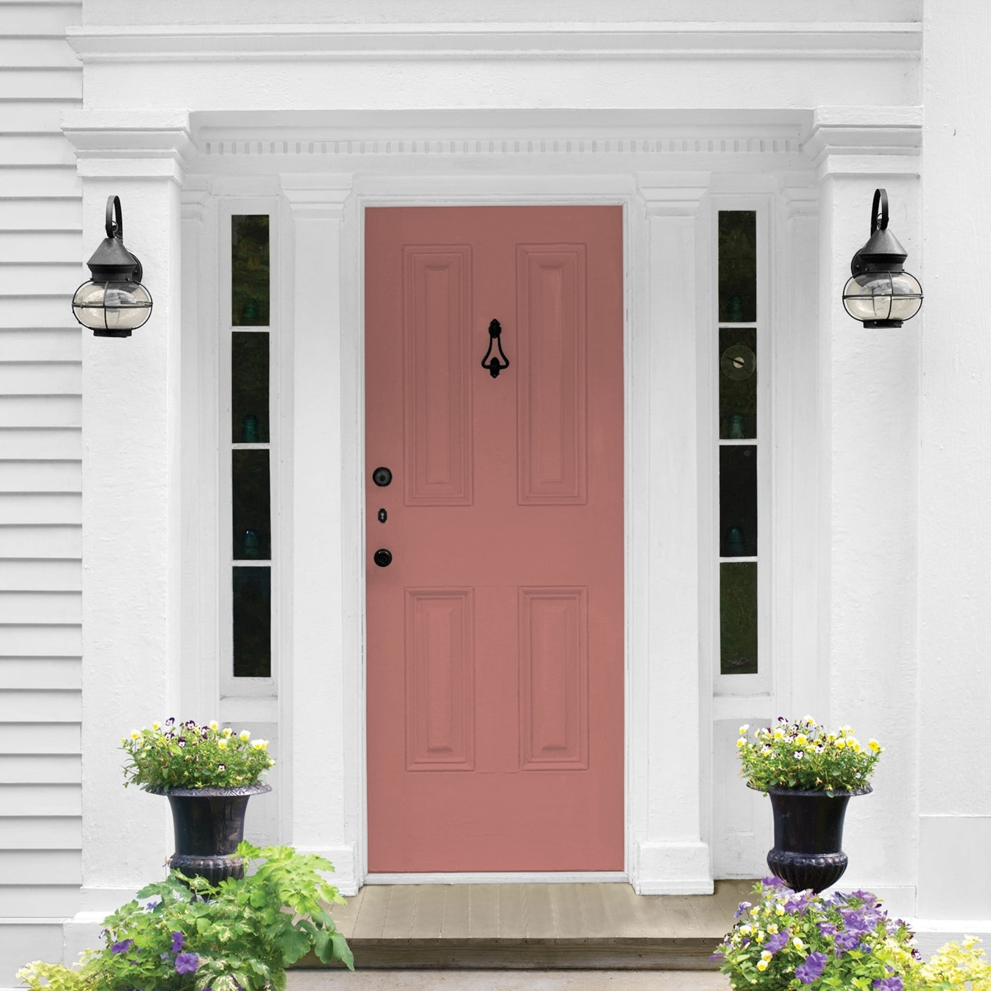Glidden One Coat Earth Rose / Red Semi-Gloss Exterior Paint with Primer, 1 Gallon