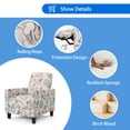 thumbnail image 2 of GDF Studio Dufour Fabric Recliner, Blue and White, 2 of 13