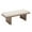 Beige - Brown Legs, variant on Guyou Modern Bench, 47 Inch Upholstered End of Bed Bench, Entryway Bench with Linen Cylindrical Fabric Cushion, Wooden Window Bench for Living Room Bedroom Hallway, Beige