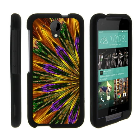 HTC Desire 520, [SNAP SHELL][Matte Black] 2 Piece Snap On Rubberized Hard Plastic Cell Phone Cover with Cool Designs - Kaleidoscopic (Best Cell Phone Service In Phoenix)