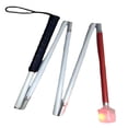 thumbnail image 2 of Aleación de aluminio plegable con punta con cinta reflectora Bastón ajustable Con luz Yuyangstore bastón ciego, 2 of 6