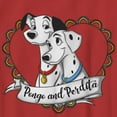 thumbnail image 2 of Boy's One Hundred and One Dalmatians Pongo and Perdita Heart Love  Graphic Tee Red Small, 2 of 4