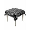 thumbnail image 2 of Geometric Tablecloth Square Table Cloth 60x60, Waterproof Outdoor Table Cloth Covers Decorative Table Protector, Modern Abstract Lines Texture Black Washable Table Cover for Kitchen Dinning Party, 2 of 8