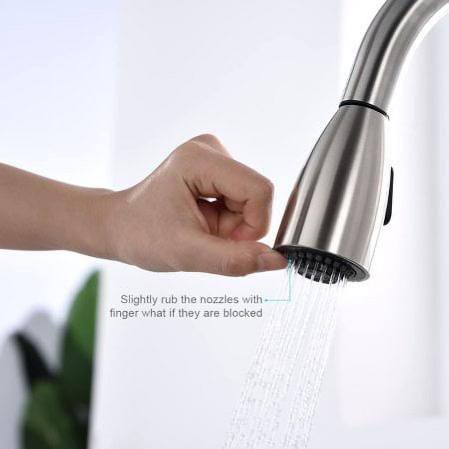 Kitchen Faucet,Kitchen Sink Faucet with Pull Down Sprayer,2 Models Single Handle Kitchen Bar Faucet w/ Water Lines Mixer Tap(fit 1/2" and 3/8") - image 5 of 7