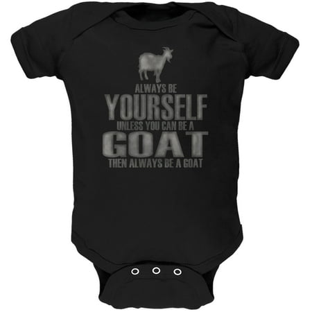 

Old Glory Always Be Yourself Goat Short Sleeve Graphic Baby One Piece